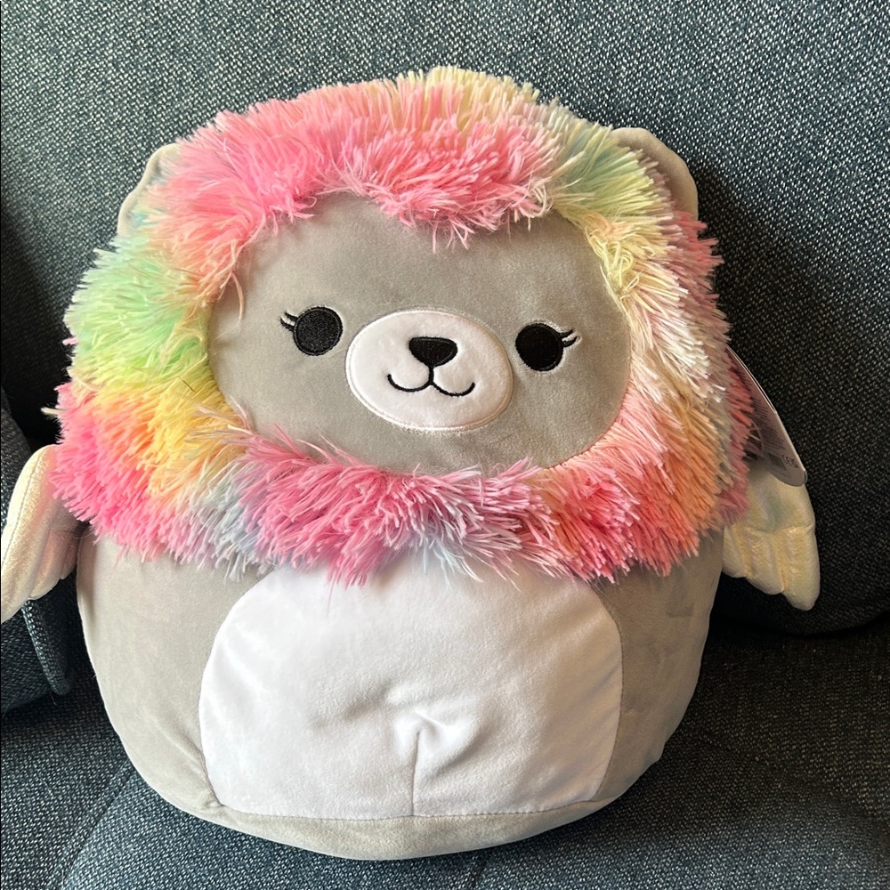 Squishmallows “Leonori” Plush with Rainbow Mane - 14”